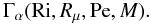 % subequation 556 7 \begin{equation} \label{eq8} \Gamma _\alpha ({\rm Ri}, R_\mu, {\rm Pe}, M). \end{equation}