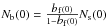 \hbox{$\Nbin (0) = \frac{\binaryfrequency (0)}{1-\binaryfrequency (0)} \Nsing(0)$}