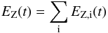 \begin{equation} \label{EQ:METALL} E_{\mathrm{Z}}(t) = \sum_{\mathrm{i}}E_{\mathrm{Z,i}}(t) \end{equation}