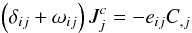 % subequation 898 0 \begin{equation} \label{eq13} \left(\delta _{ij} +\omega _{ij} \right)J_j^c = - e_{ij} C_{,j} \end{equation}