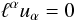 \begin{equation} \ell^\alpha u_\alpha=0 \end{equation}