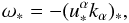 \begin{equation} \label{1.2} \omega_*=-(u_*^\alpha k_\alpha)_*, \end{equation}