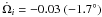 \hbox{$\dot{\Omega}_i=-0.03 \; (-1.7^\circ )$}