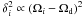 \hbox{$\delta_i^2\propto(\Omega_i-\Omega_{\rm d})^2$}