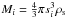 \hbox{$M_i=\frac{4}{3}\pi s_i^3\rho_{\rm s}$}
