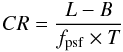 \begin{equation} CR= {L-B \over{ f_{\rm psf} \times T}} \end{equation}