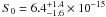 \hbox{$S_0=6.4_{-1.6}^{+1.4}\times 10^{-15}$}
