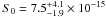 \hbox{$S_0=7.5_{-1.9}^{+4.1}\times 10^{-15}$}