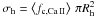 \hbox{$\sigma_{\rm h}=\left\langle f_{\rm c,Ca\,II} \right\rangle\, \pi R_{\rm h}^2$}