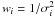 \hbox{$w_i= 1/\sigma_i^2$}