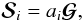 \begin{equation} \label{eq:point} \Smatb_i = a_i \Gmatb, \end{equation}