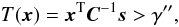 \appendix \setcounter{section}{1} \begin{equation} \label{eq:test} T(\xb) = \xb^{\rm T} \Cb^{-1} \ssb > \gamma'', \end{equation}