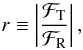 \begin{equation} r\equiv \abs{{\cal F}_{\rm T} \over {\cal F}_{\rm R}}, \label{eq:fratio} \end{equation}