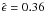 \hbox{$\hat\epsilon=0.36$}