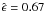 \hbox{$\hat\epsilon=0.67$}