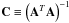 \appendix \setcounter{section}{1} \hbox{$\mathbf{C} \equiv \left(\mathbf{A}^T \mathbf{A}\right)^{-1}$}