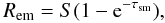 \appendix \setcounter{section}{1} \begin{equation} R_{\rm em} = S (1 - {\rm e}^{-\tau_{\rm sm}}), \end{equation}