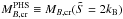 \hbox{$M_{B,{\rm cr}}^{\rm PHS} \equiv M_{B,{\rm cr}}(\tilde S = 2 k_{\rm B})$}