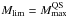 \hbox{$M_{\rm lim} = M_{\max}^{\rm QS} $}