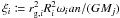 \hbox{$\xi_i \coloneqq r_{\mathrm{g},i}^2 R_i^2 \omega_i a n / (G M_j)$}