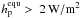 \hbox{$h_\mathrm{p}^\mathrm{equ}>~2\,\mathrm{W/m}^2$}