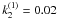 \hbox{$k_2^{(1)}=0.02$}