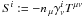 \hbox{$S^i:= - n_{\,\mu}\gamma^i_\nu T^{\mu\nu}$}