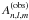 \hbox{$A_{n,l,m}^{\mathrm{(obs)}}$}