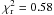 \hbox{$\chi^2_{\mathrm{r}} = 0.58$}
