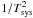 \hbox{$1/T_{\rm sys}^2$}