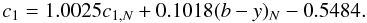 \begin{equation} c_1=1.0025 c_{1,N}+0.1018 (b-y)_N-0.5484. \end{equation}