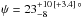 \hbox{$\psi= 23_{- 8}^{+10\,[+3.4]\,\circ}$}