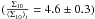 \hbox{$(\frac{\Sigma_{10}}{\langle\Sigma_{10}\rangle_t}=4.6 \pm 0.3)$}