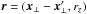 \hbox{$\vec{r}=(\vec{x}_\perp-\vec{x}_\perp',r_z)$}