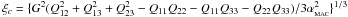 \hbox{$\xi_c=\{G^2(Q_{12}^2+Q_{13}^2+Q_{23}^2-Q_{11}Q_{22}-Q_{11}Q_{33}-Q_{22}Q_{33})/3\alpha_{_{\rm MAC}}^2\}^{1/3}$}