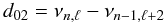 \begin{equation} d_{02}=\nu_{n,\ell}-\nu_{n-1,\ell+2} \label{d02} \end{equation}