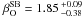 \hbox{$\bO^\mathrm{SB} = 1.85\,^{+0.09}_{-0.38}$}