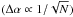 \hbox{$(\Delta\alpha\propto 1/\sqrt{N})$}