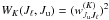 \hbox{$W_K(J_{\ell},J_{\rm u})=(w^{(K)}_{J_{\rm u} J_{\ell}})^2$}