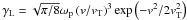\hbox{$\gamma_{\rm L}=\sqrt{\pi/8}\omega_{\rm p}\left(v/v_{\rm T} \right)^3\exp{ \left(-v^2/2v_{\rm T}^2\right )}$}