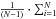 \hbox{$\frac{1}{(N-1)}\cdot\sum_{i=1}^N$}