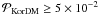 \hbox{${\cal P}_{\rm KorDM} \ge 5\times10^{-2}$}