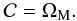 \begin{equation} {\cal C} = \Om_{\rm M}. \end{equation}