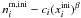 \hbox{$n_i^{\rm m,ini} - c_i (x_i^{\rm ini})^{\beta}$}