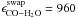 \hbox{$\epsilon_{\rm CO-H_2O}^{\rm swap} = 960$}