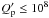 \hbox{$Q^{\prime}_{\rm p} \leq 10^{8}$}