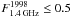 \hbox{$F_{1.4\rm\,GHz}^{1998}\leq0.5$}