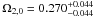 \hbox{$\Omega_{2,0}=0.270^{+0.044}_{-0.044}$}