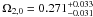 \hbox{$\Omega_{2,0}=0.271^{+0.033}_{-0.031}$}