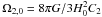 \hbox{$\Omega_{2,0}=8 \pi G / 3H^2_0 C_{2}$}